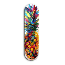 Wallity Watercolor Ananas Pintura Decorativa de Vidrio Templado Multicolor